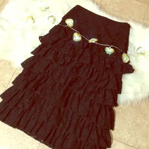 Black ruffled lace Dress Like an Angel Skirt!!
